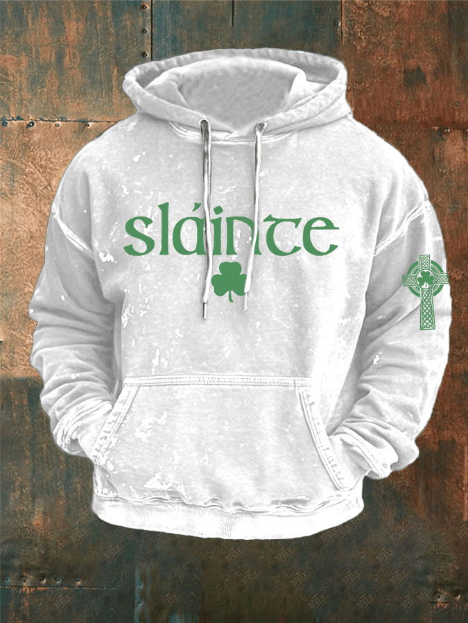 Men's St. Patrick's Day Printed Hooded Sweatshirt