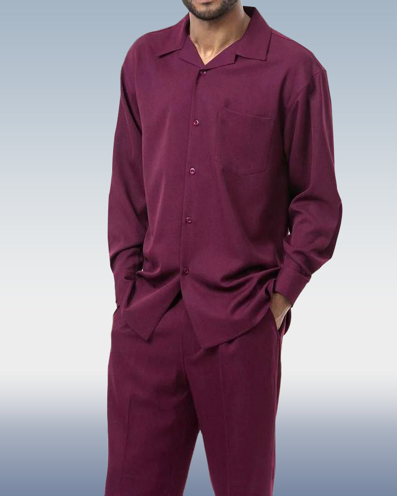 Suitmens Long Sleeve Trousers Two-Piece Walking Set