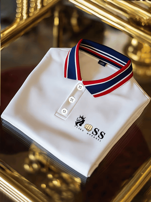 Men's Fashion Business Letter Printed Casual Short Sleeve Polo Shirt