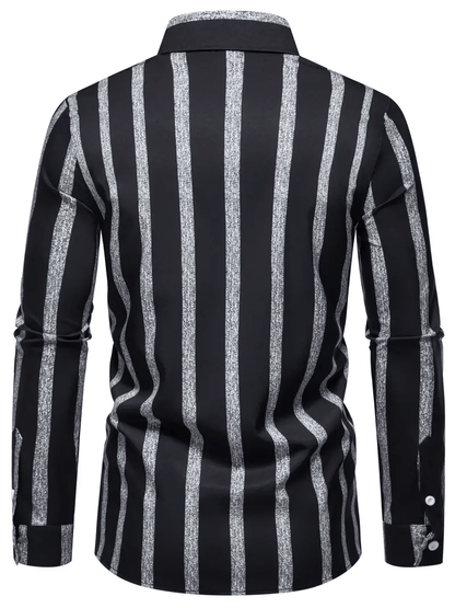 Men's Plaid Business Long Sleeve Shirt