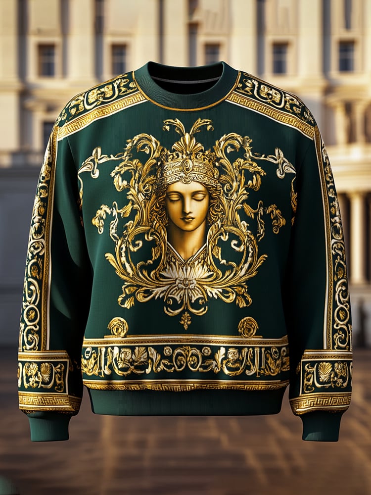 Men's Luxury Print Crew Neck Sweatshirt