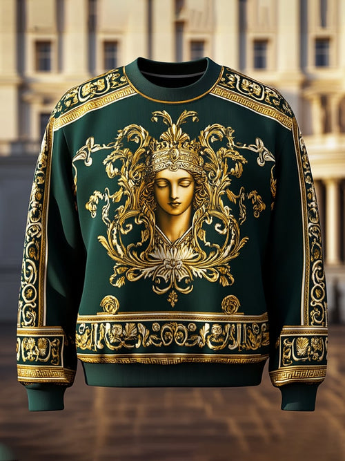 Men's Luxury Print Crew Neck Sweatshirt