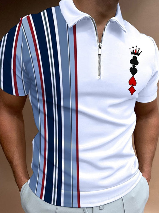 Casual Men'S Zipper Polo
