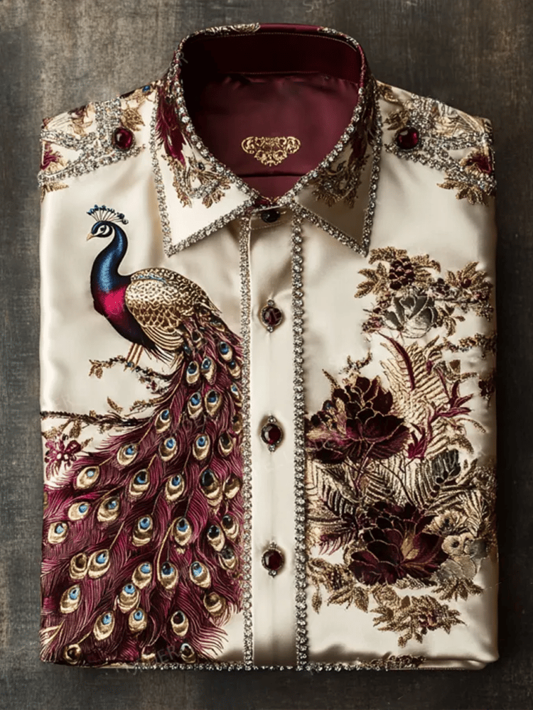 Men's Satin Luxe Long Sleeve Button Down Shirt