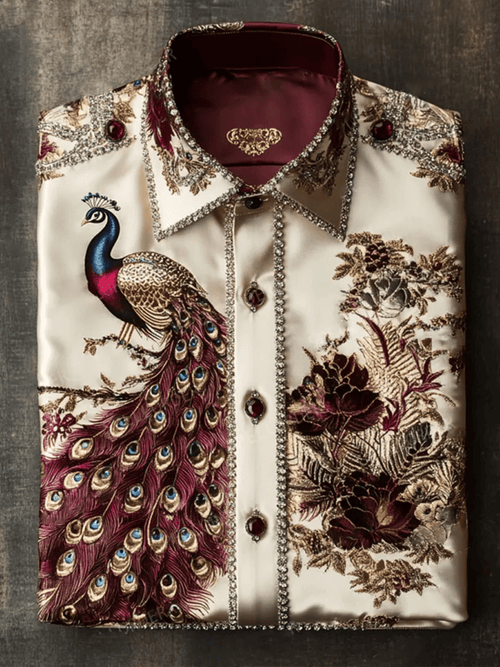 Men's Satin Luxe Long Sleeve Button Down Shirt