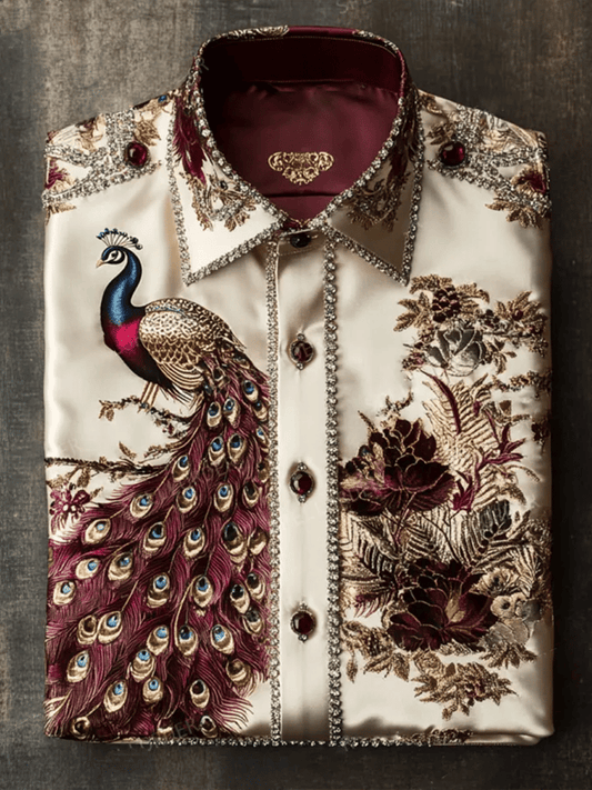 Men's Satin Luxe Long Sleeve Button Down Shirt