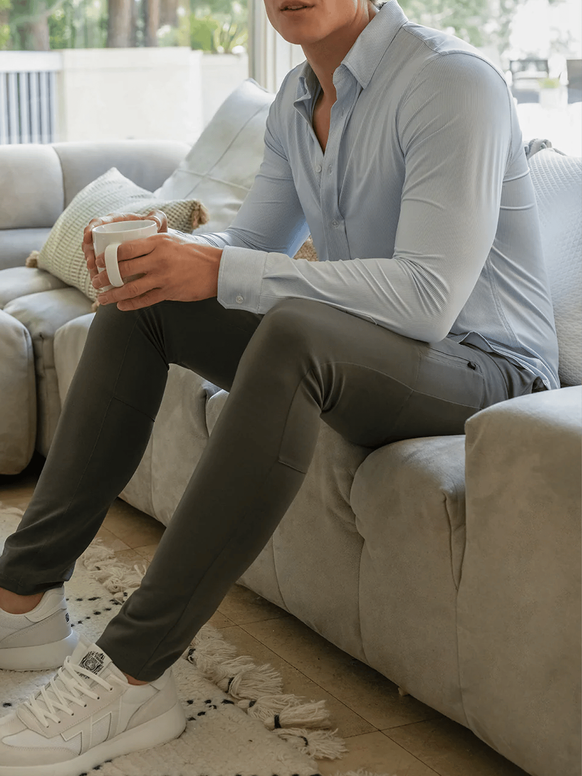 Men's Business Casual Long Sleeve Shirt