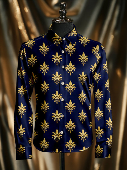 Men's Silk Luxury Business Long Sleeve Shirt