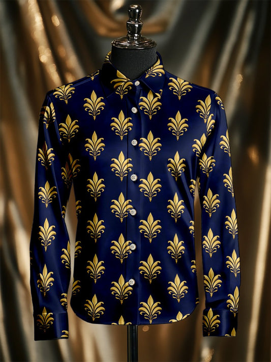 Men's Silk Luxury Business Long Sleeve Shirt
