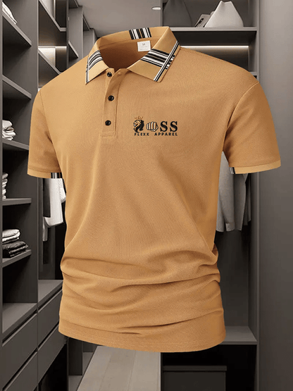 Men's Business Casual Printed Polo Shirt