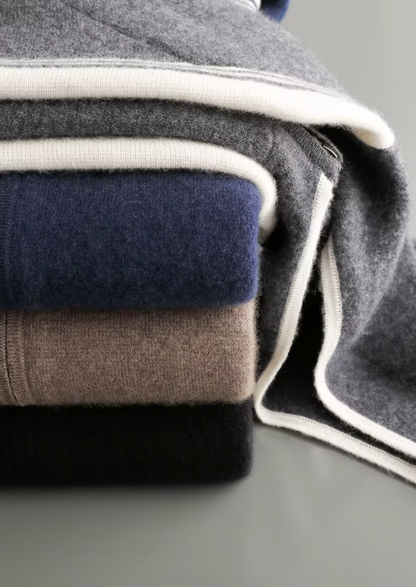 Pure Extra-Fine Merino Wool Dark Mocha Damien Set