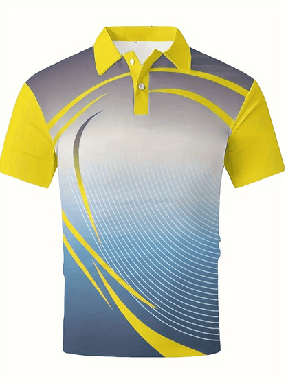 Men's Golf Casual Printed Casual Polo Shirt
