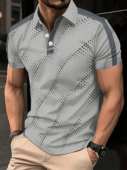 Men's Golf Casual Printed Casual Polo Shirt