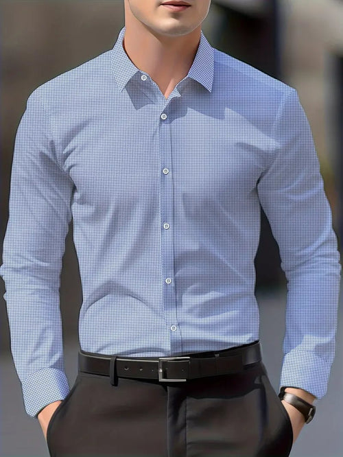 Men's Street Style Business Casual Printed Long Sleeve Shirt