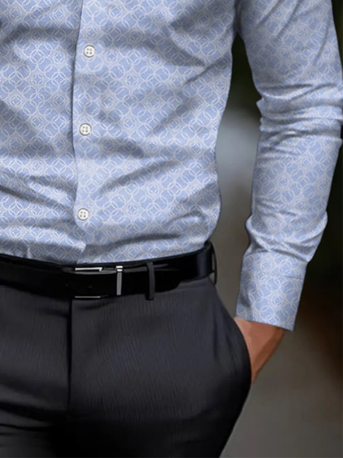 Men's Business Style Simple Shirt