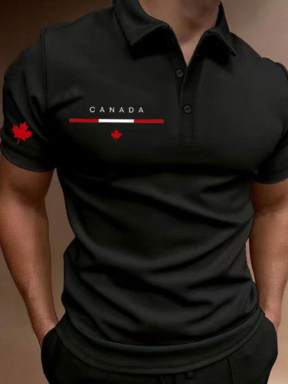 Men's Canada print polo shirt