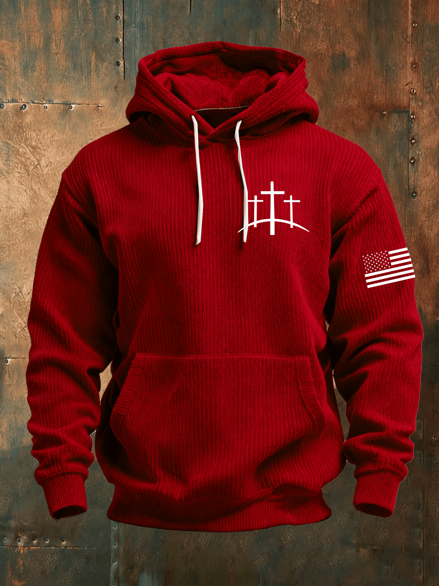 Men's Faith Print Knit Hoodie