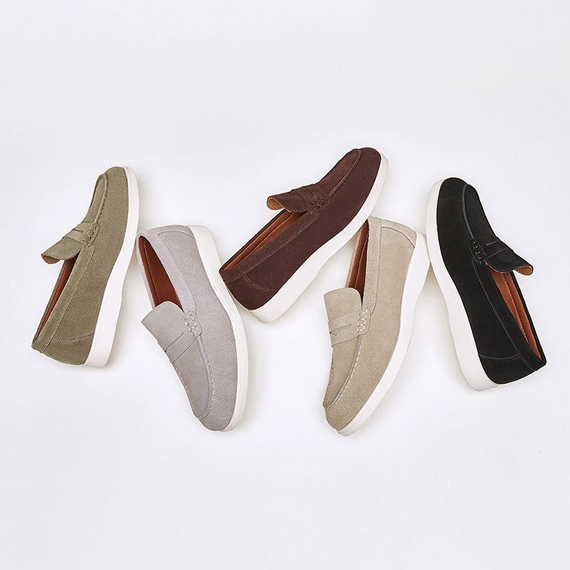 Men's British Style Suede Leather Nubuck Loafers