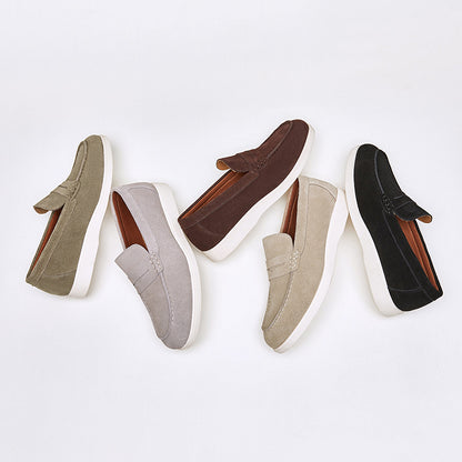 Men's British Style Suede Leather Nubuck Loafers