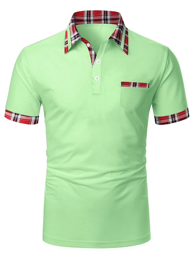 Short Sleeve Printed Pullover Polo Shirt