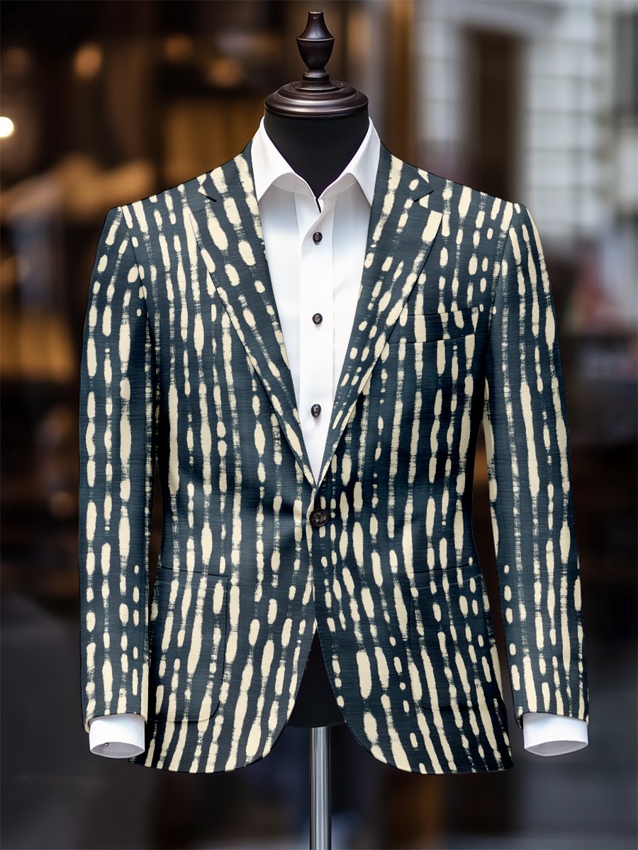 Men's Retro Casual Striped Blazer