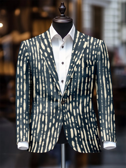 Men's Retro Casual Striped Blazer