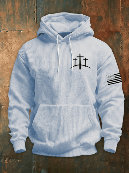 Men's Faith Print Knit Hoodie