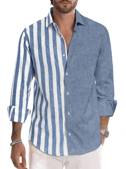 Men's Casual Striped Print Shirt