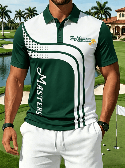Men's Golf Print Casual Polo
