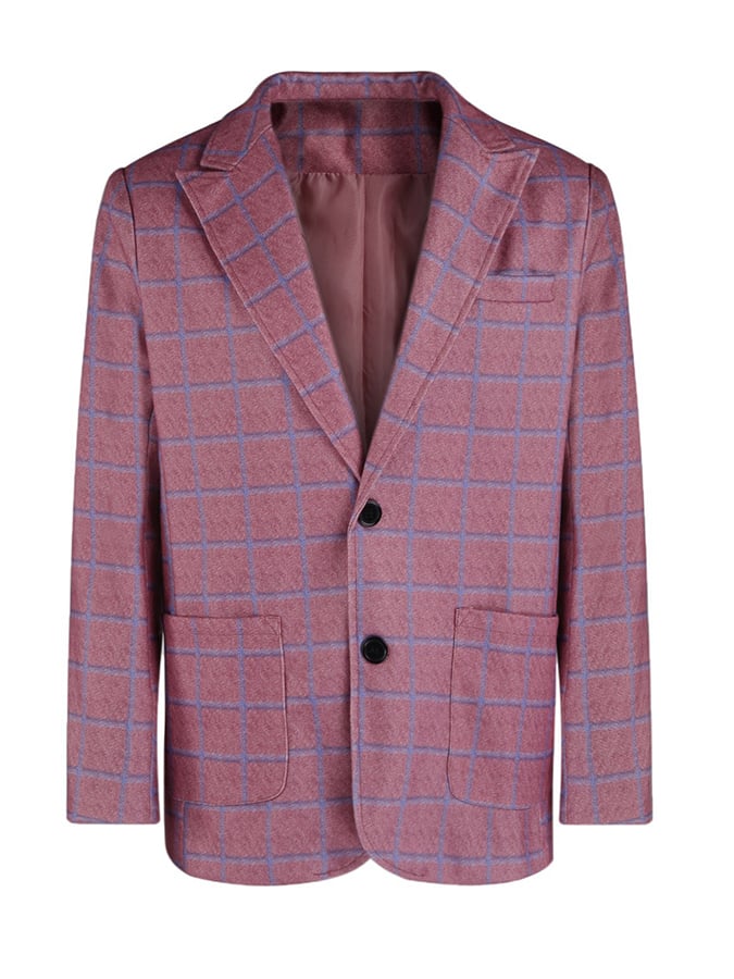 Checkered Gentleman Business Suit Jacket