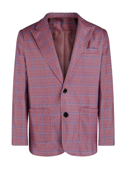 Checkered Gentleman Business Suit Jacket