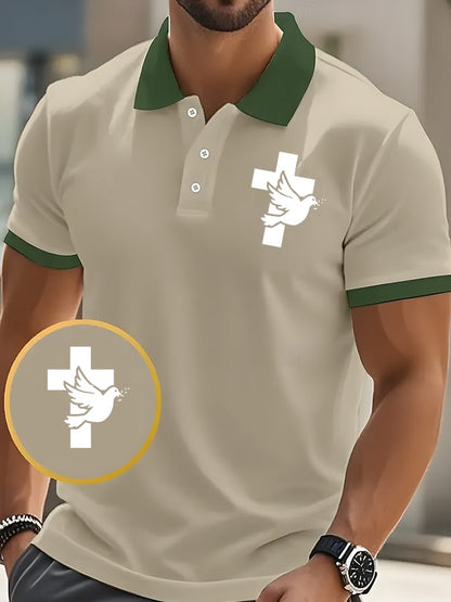 Men's Faith Printed Casual Polo Shirt
