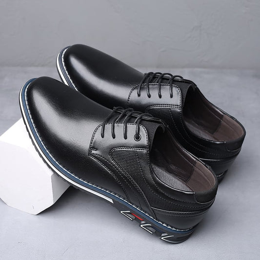British Style Men'S Casual Business Formal Leather Shoes