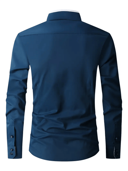Men's Geometric Design Business Casual Shirt