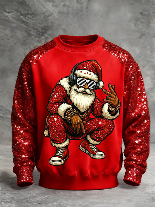 Men's Christmas Printed Pullover Sweatshirt