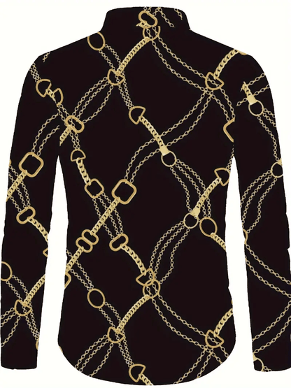 Men's Plaid Business Long Sleeve Shirt