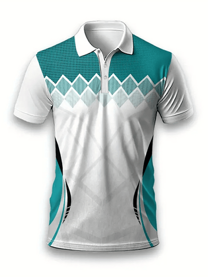 Men's Golf Casual Printed Casual Polo Shirt