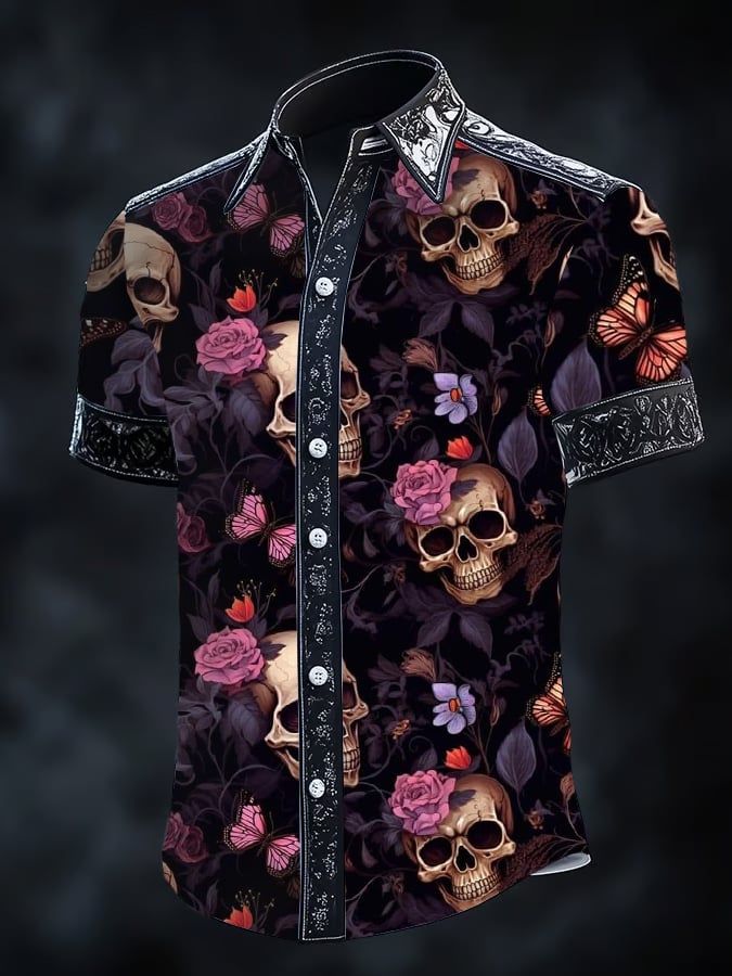 Men's Gothic Dark Short Sleeve Shirt