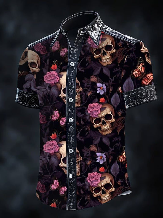 Men's Gothic Dark Short Sleeve Shirt