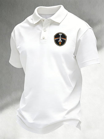Men'S Casual Artemis II Print Polo Shirt