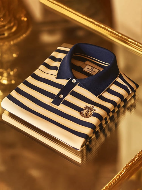 Men's Business Casual Button Short Sleeve Polo Shirt