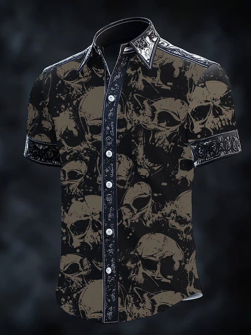 Men's Gothic Dark Short Sleeve Shirt