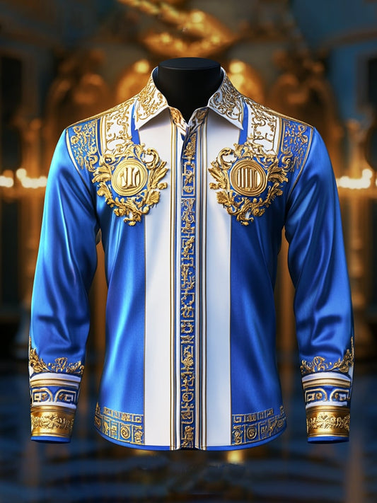 Men's Satin Luxe Long Sleeve Button Down Shirt