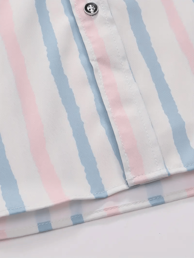 Men's Striped Business Casual Shirt
