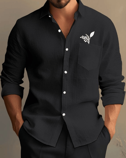 Men's Business Casual Long Sleeve Shirt