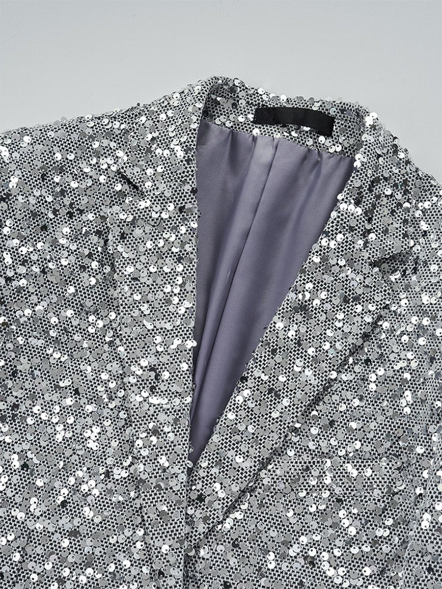 Men's Business Casual Sequin Blazer