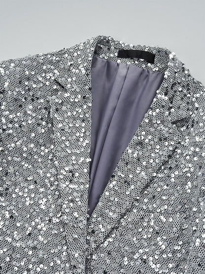 Men's Business Casual Sequin Blazer