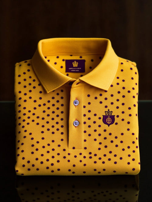 Men's Classic Business Logo Button Short Sleeve Polo Shirt
