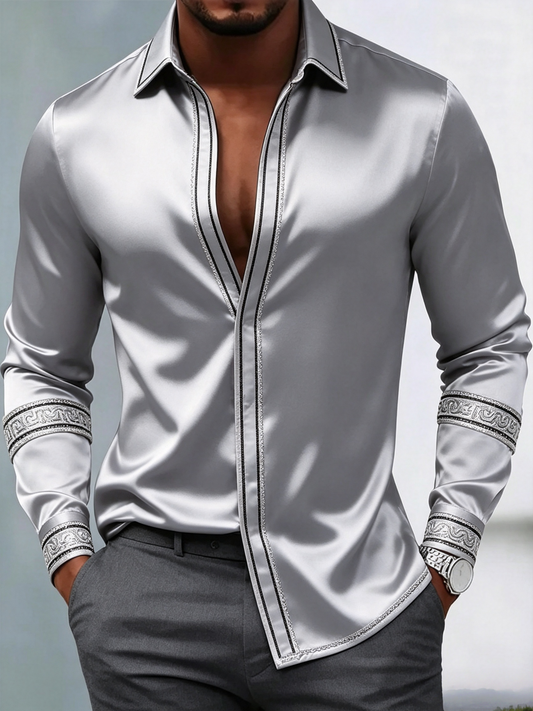 Men's Slim Luxury Long-Sleeve Shirt