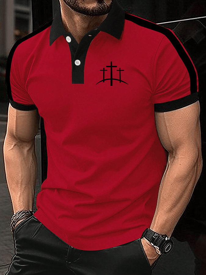 Men's Faith Print Polo Shirt